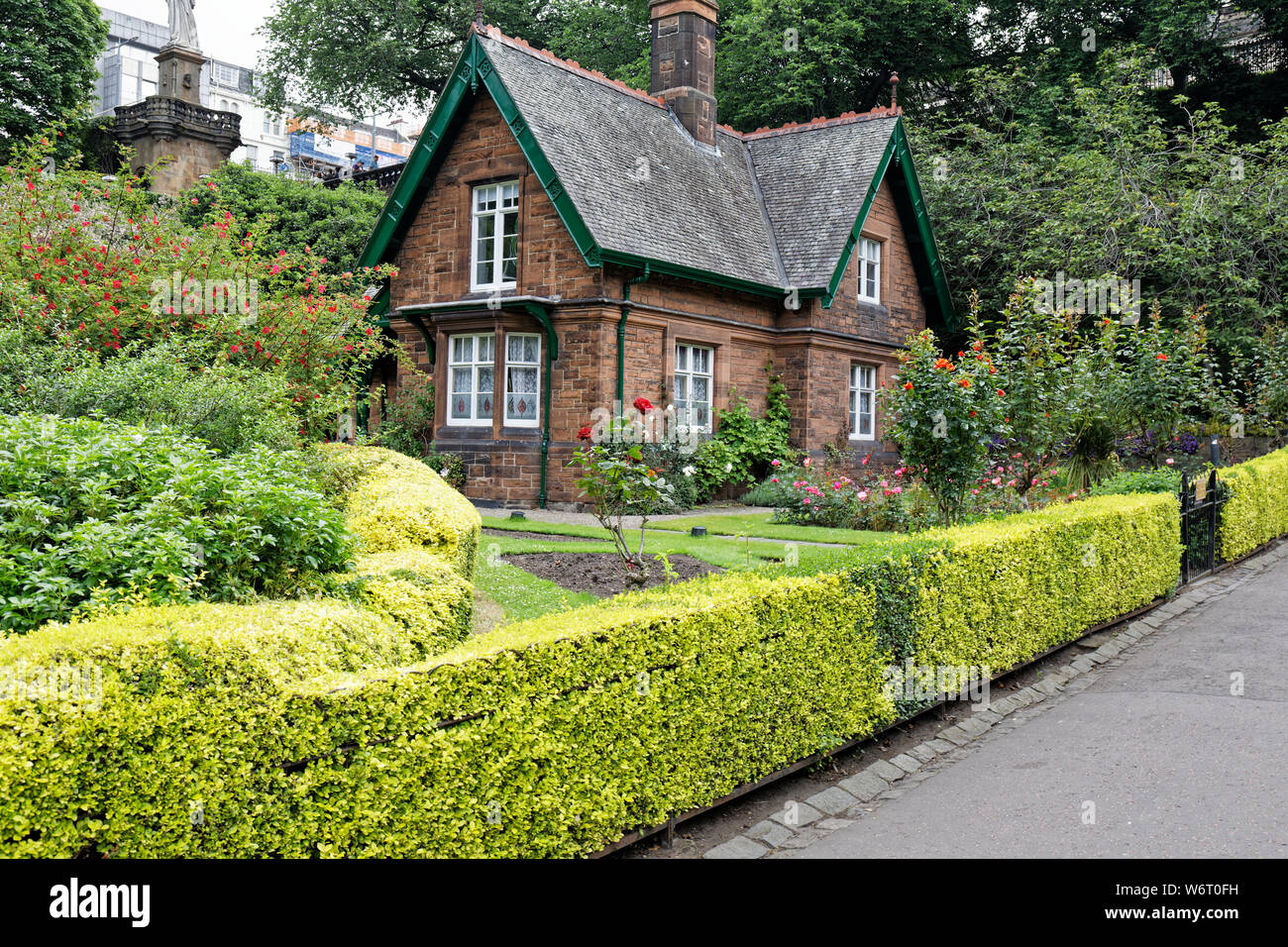 Great Aunt Lizzie's Cottage, Princes Street Gardens, Edinburgh, Scotland, UK Stock Photo