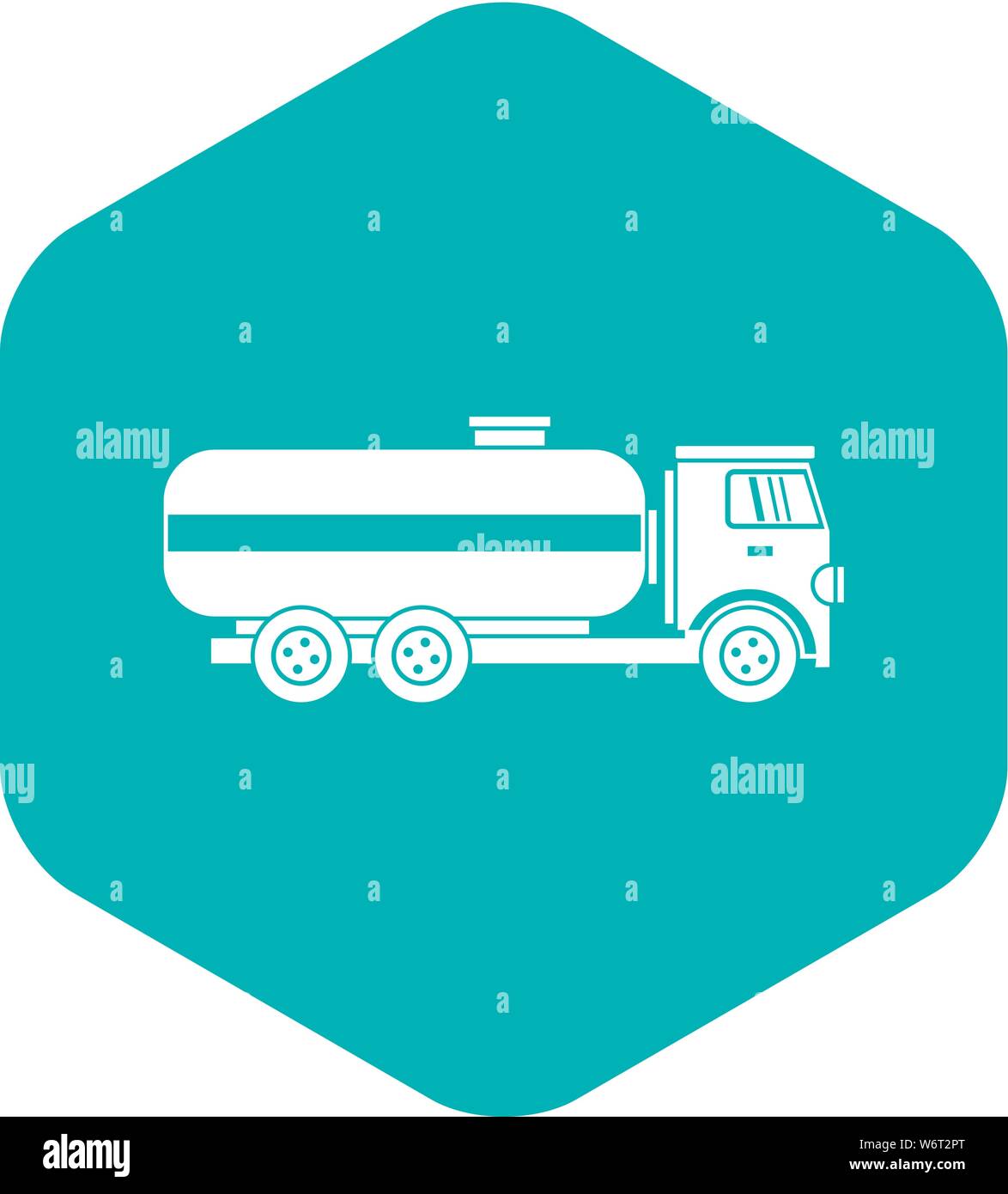 Fuel tanker truck icon, simple style Stock Vector