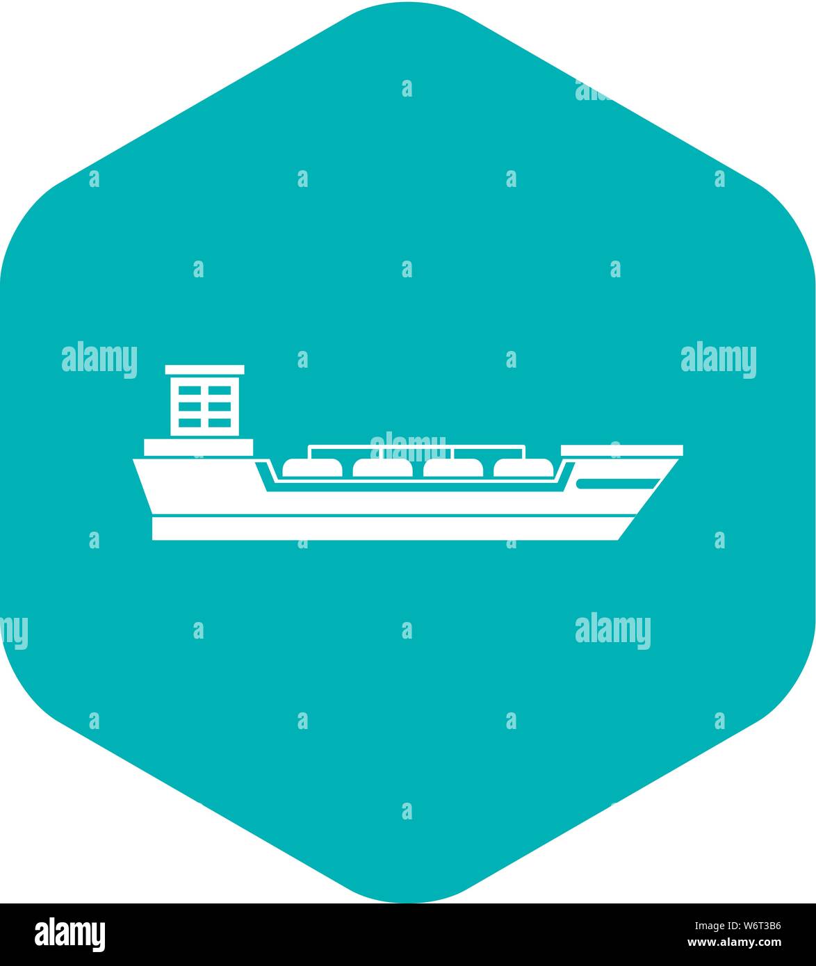 Oil tanker ship icon, simple style Stock Vector