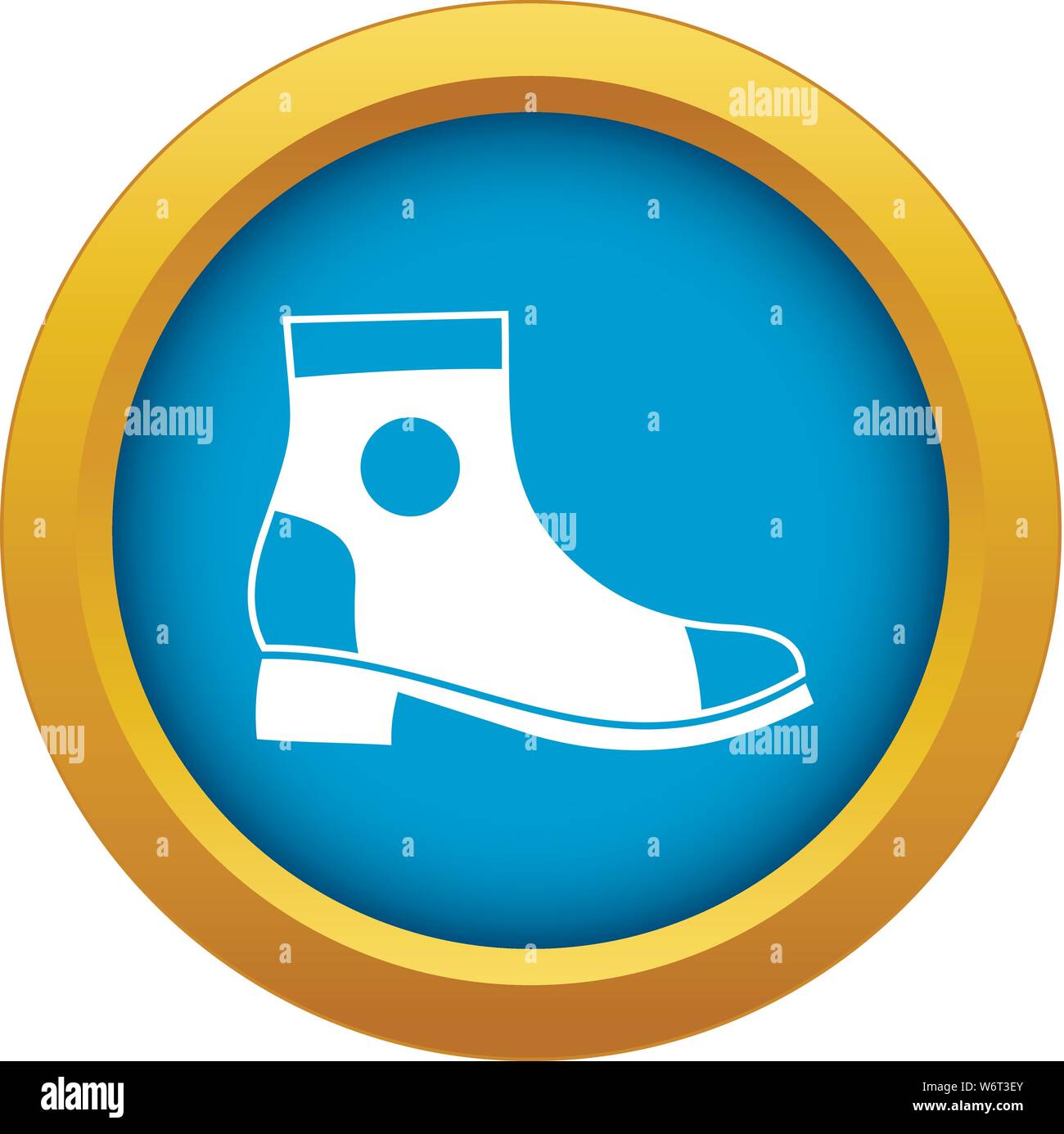 Men boot icon blue vector isolated Stock Vector