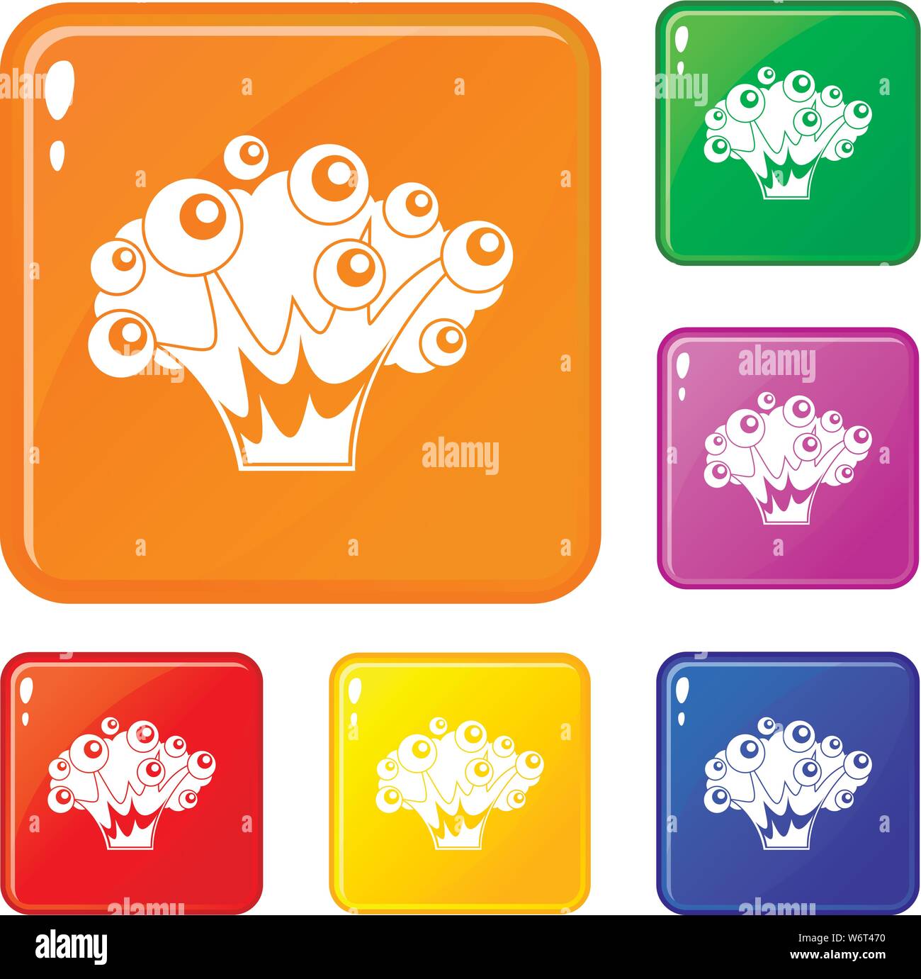 High power explosion icons set vector color Stock Vector Image & Art ...