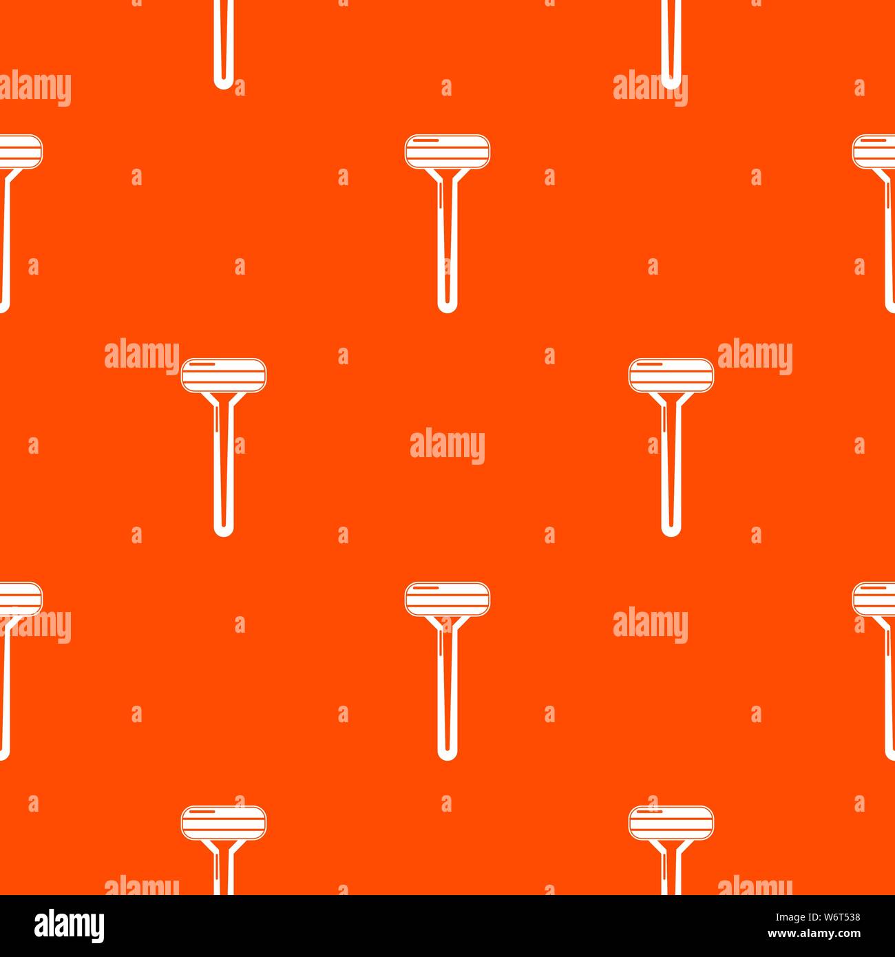 Woman razor pattern vector orange Stock Vector