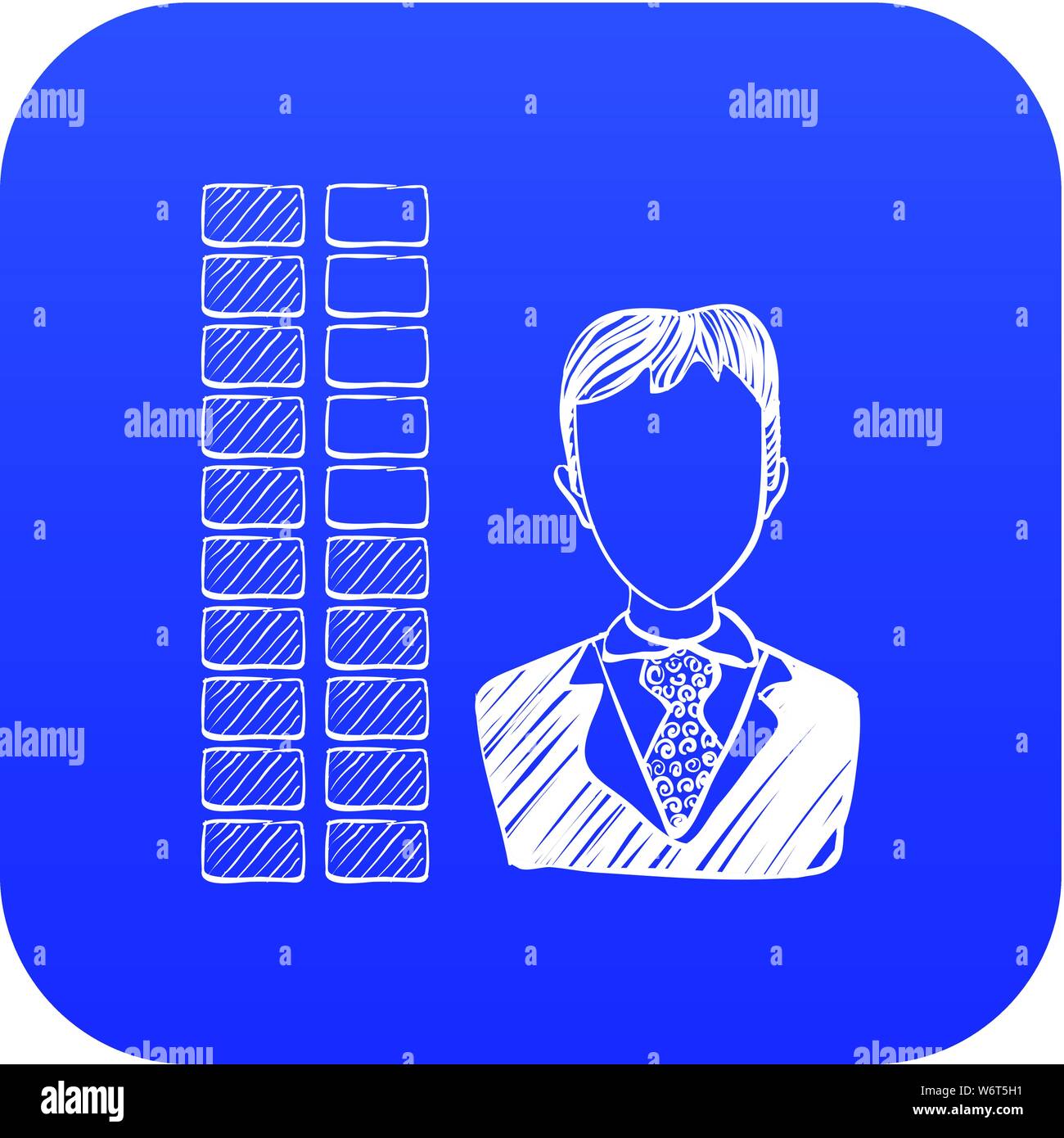 Business icon blue vector Stock Vector Image & Art - Alamy