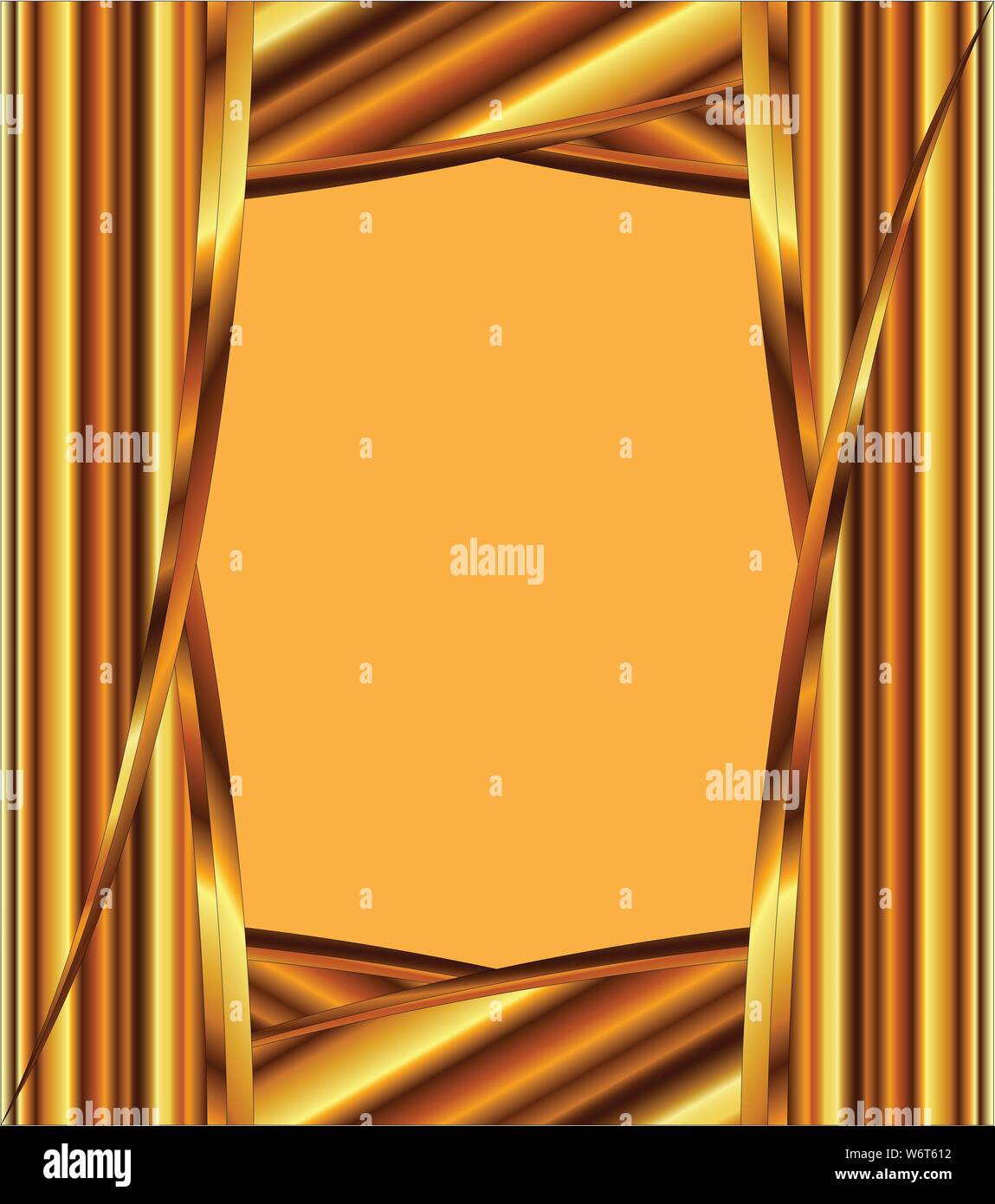 Golden images frames Stock Vector