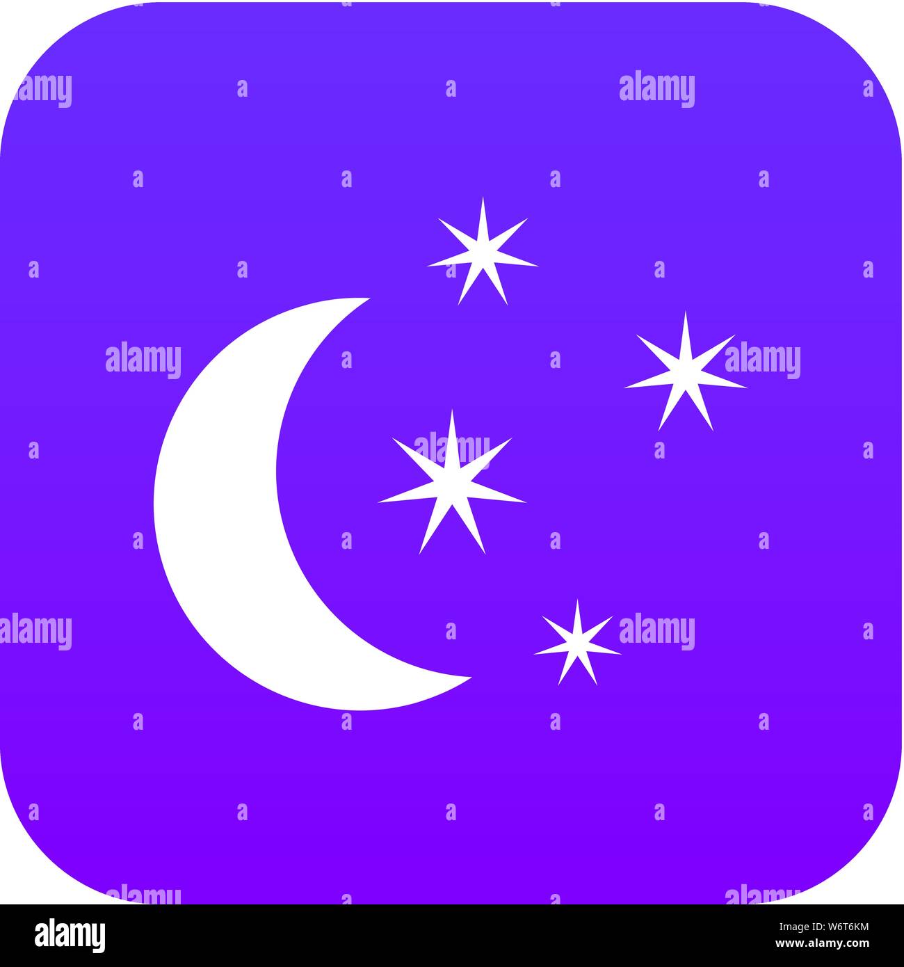 Moon and stars icon digital purple Stock Vector Image & Art - Alamy