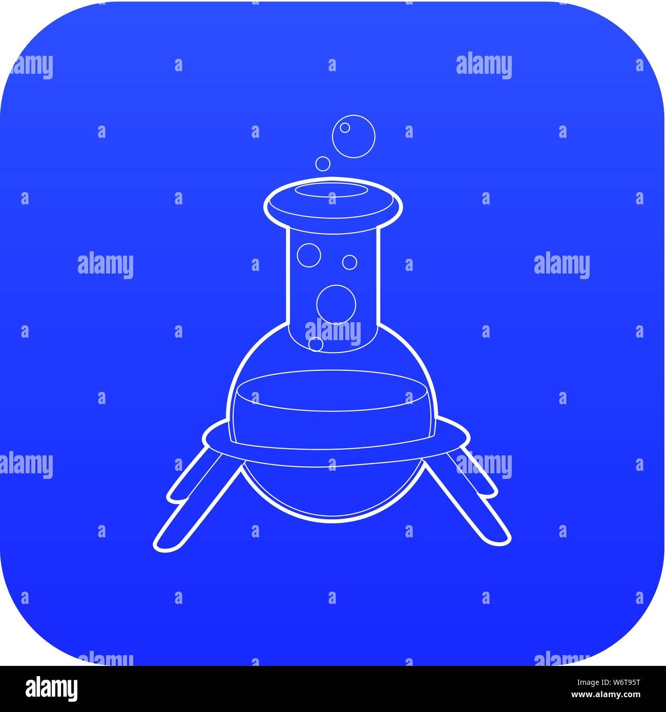 Test flask icon blue vector Stock Vector Image & Art - Alamy