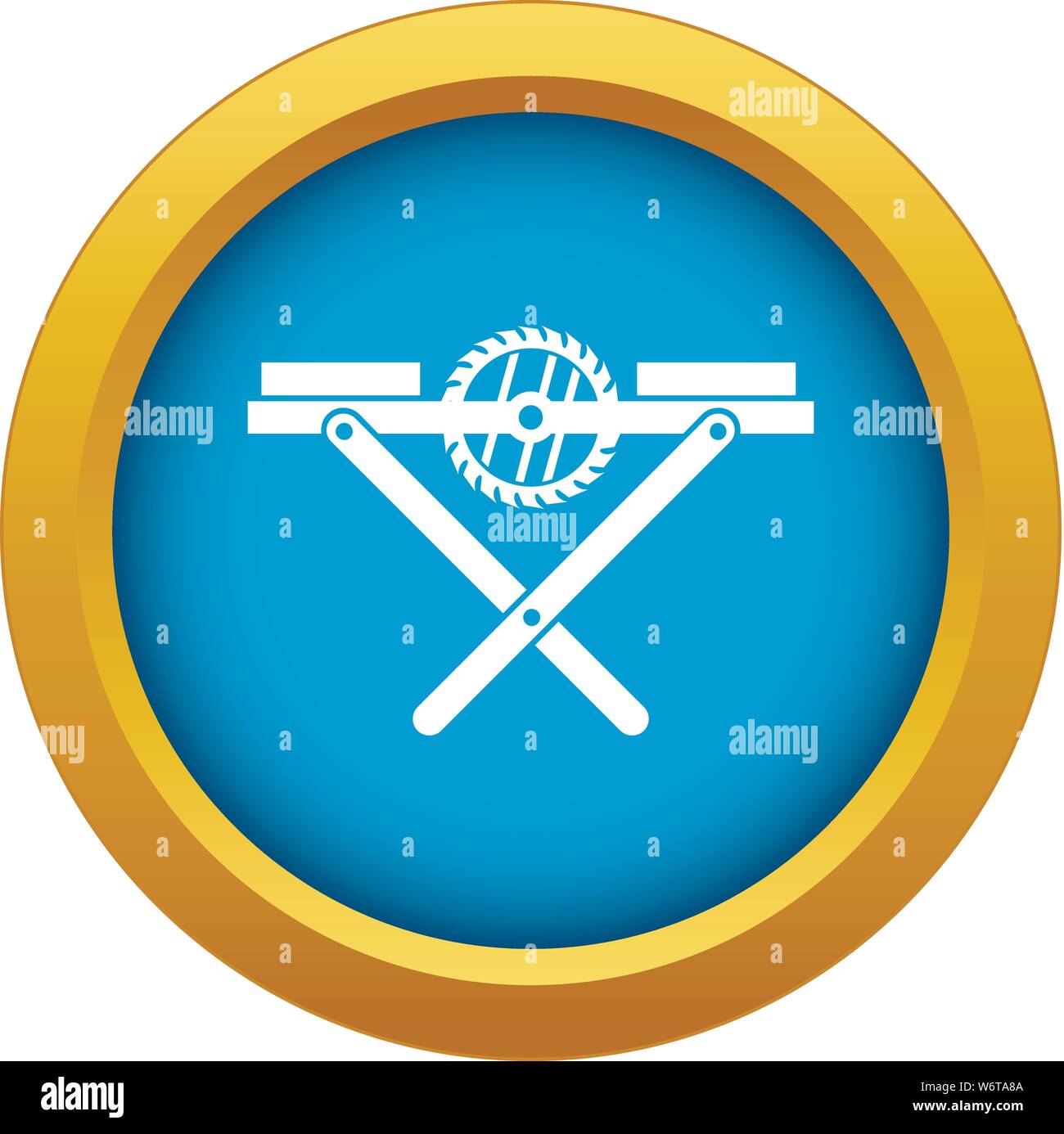 Power saw bench icon blue vector isolated Stock Vector Image & Art - Alamy
