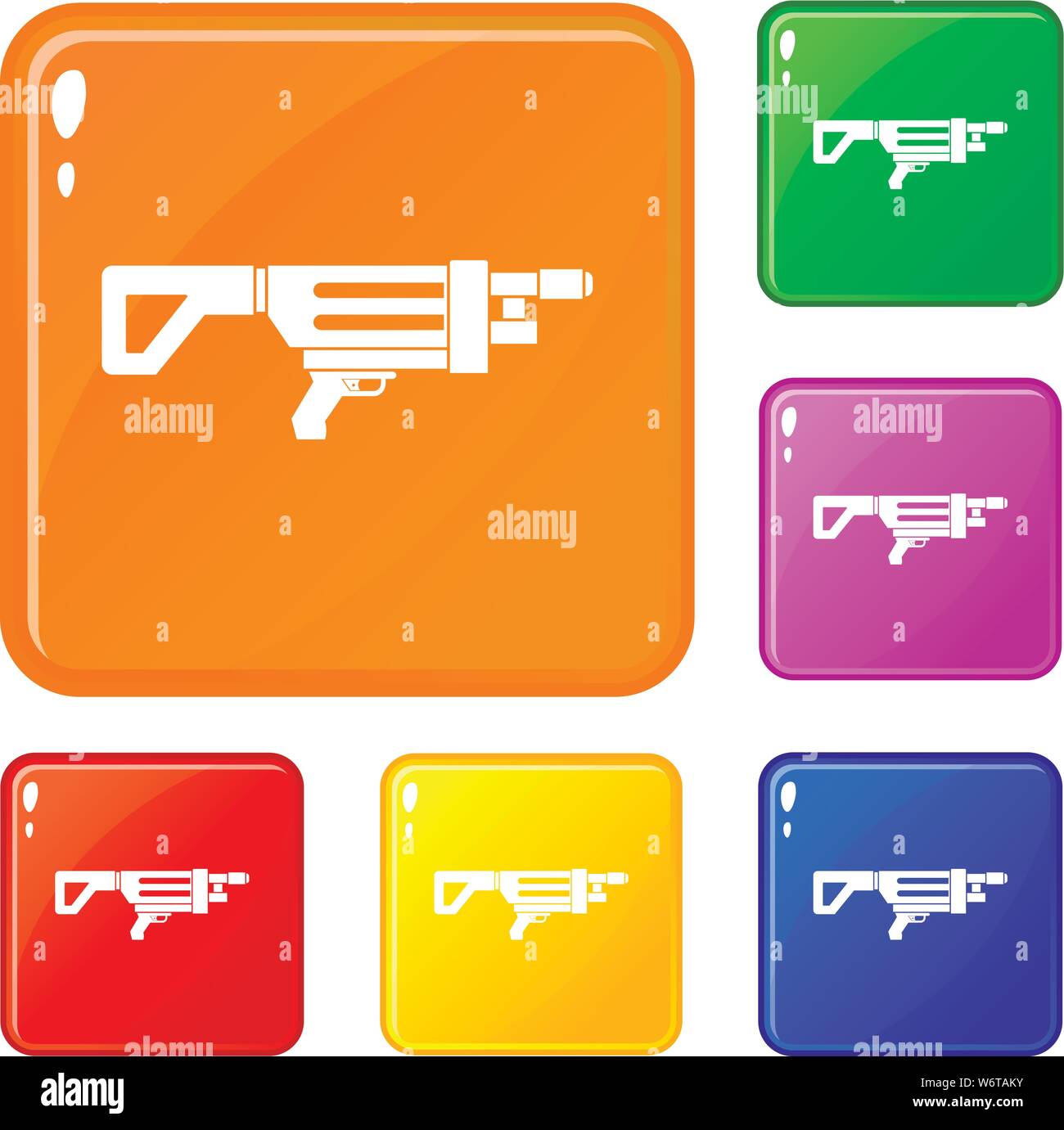 Game gun icons set vector color Stock Vector Image & Art - Alamy
