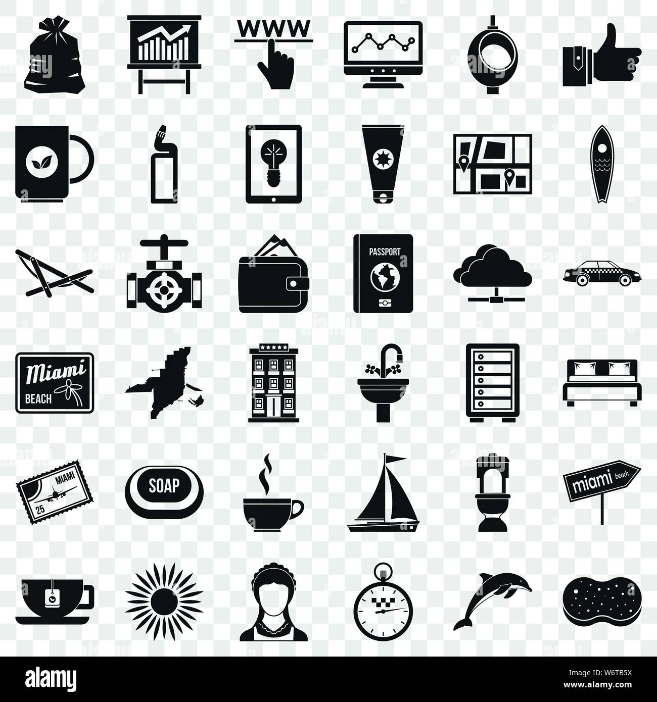 Ticket icons set, simple style Stock Vector Image & Art - Alamy