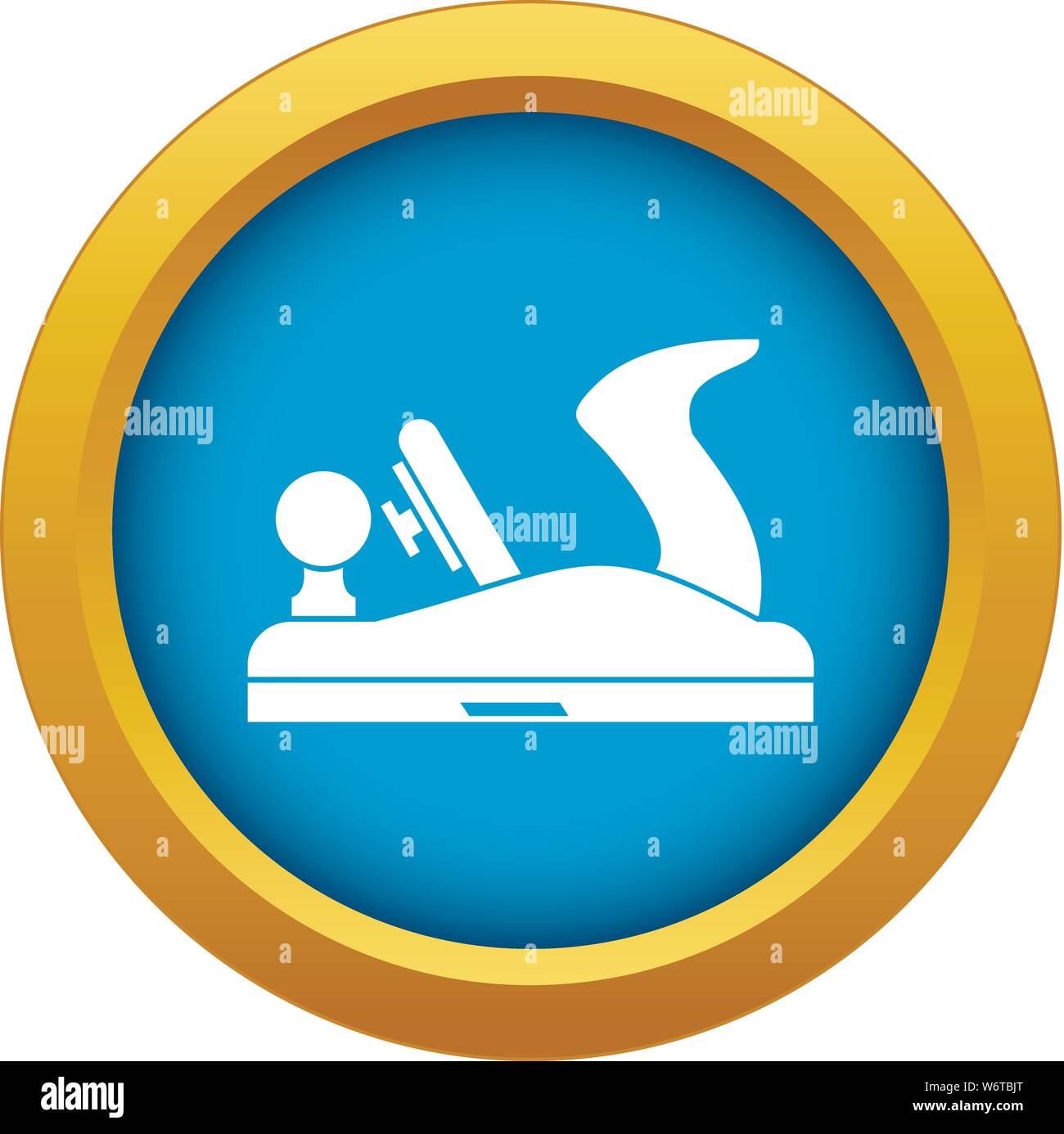 Jack plane icon blue vector isolated Stock Vector