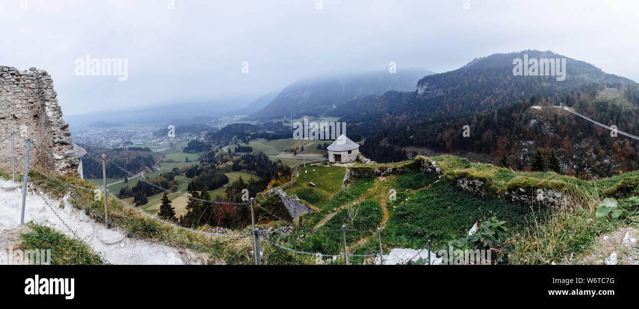 Ehrenberg Castle ruins in the Austrian Alps, near Reutte on the German