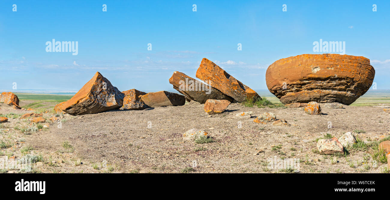 Red Rock Coulee near the Towns of Orion and Seven Persons, Alberta