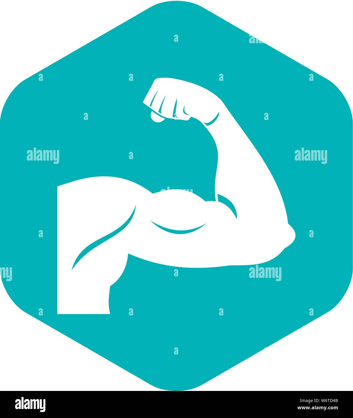 Biceps icon, simple style Stock Vector