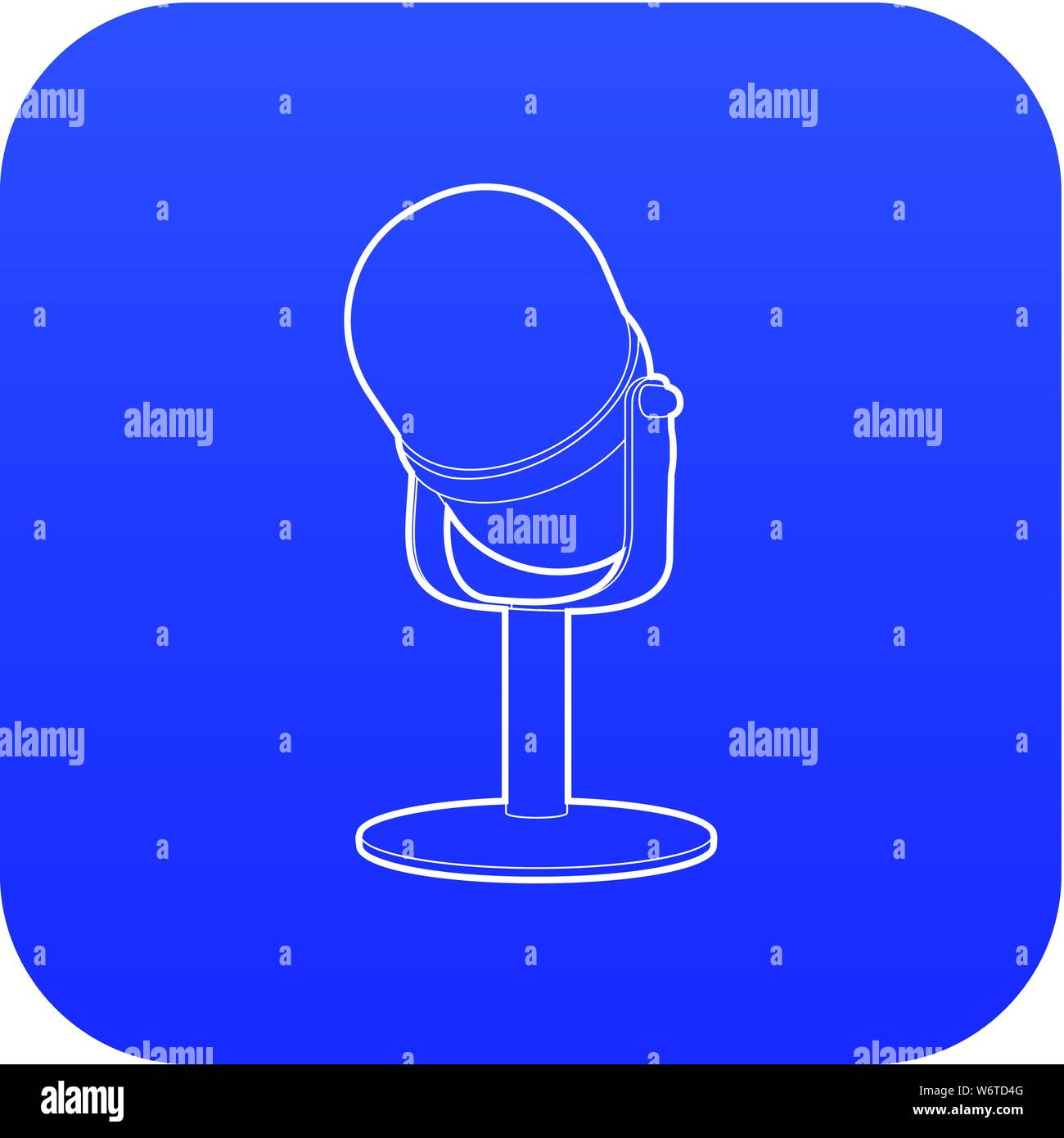 Retro microphone icon blue vector Stock Vector Image & Art - Alamy