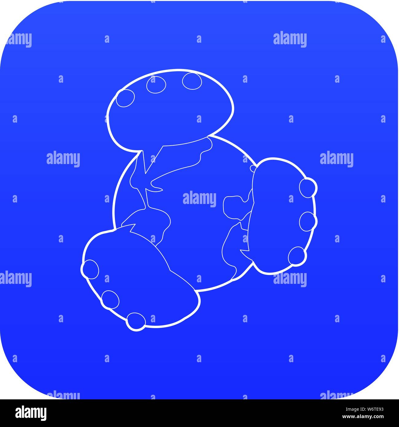 Global communication icon blue vector Stock Vector Image & Art - Alamy