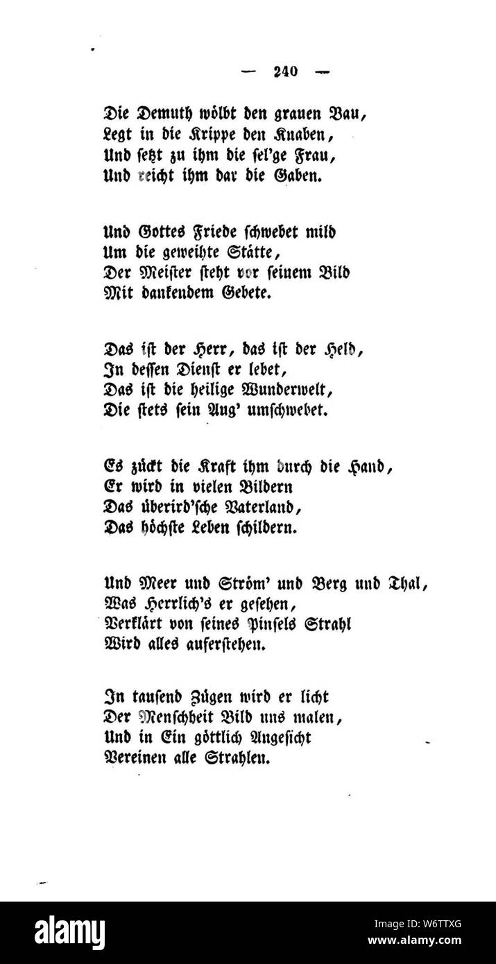 De Gedichte (Schwab 1828) 240. Stock Photo
