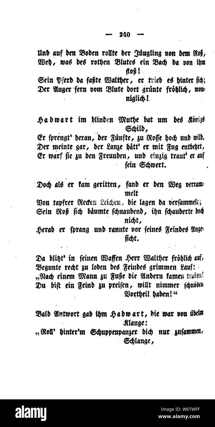 De Gedichte (Schwab 1829) 240. Stock Photo