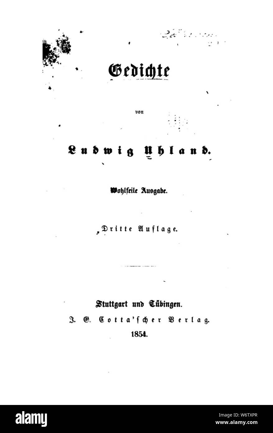 De Gedichte (Uhland) 011 Stock Photo Alamy