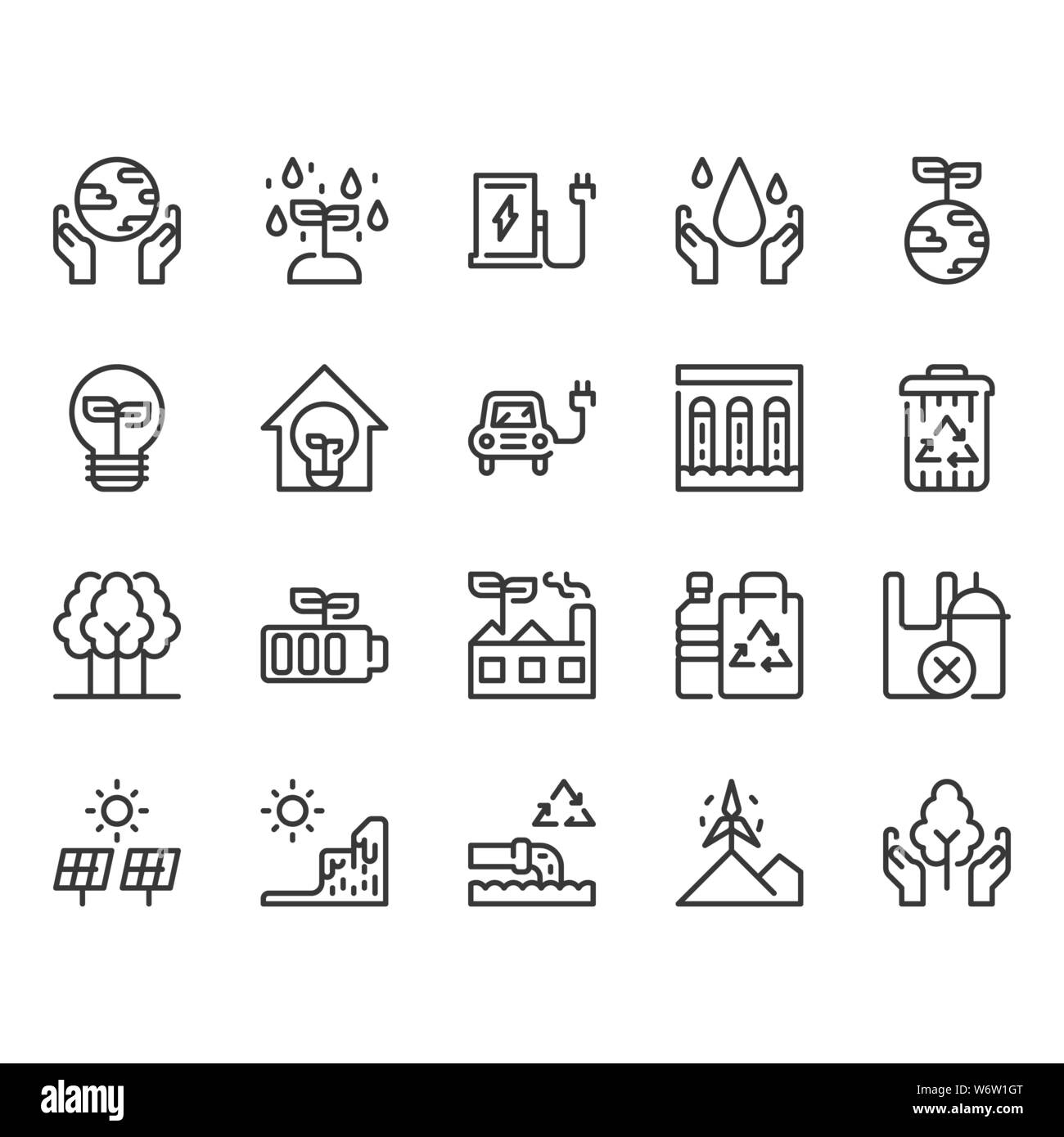 Save the world icon set.Vector illustration Stock Vector Image & Art ...