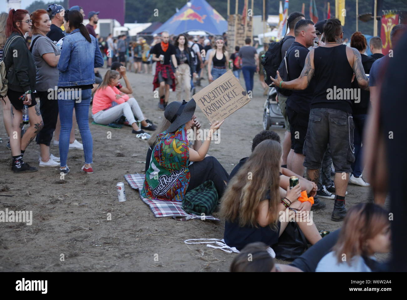 Küstrin, Poland. 02nd Aug, 2019. Poland: People celebrating at the Pol and Rock Festival in Küstrin. Credit: Simone Kuhlmey/Pacific Press/Alamy Live News Stock Photo