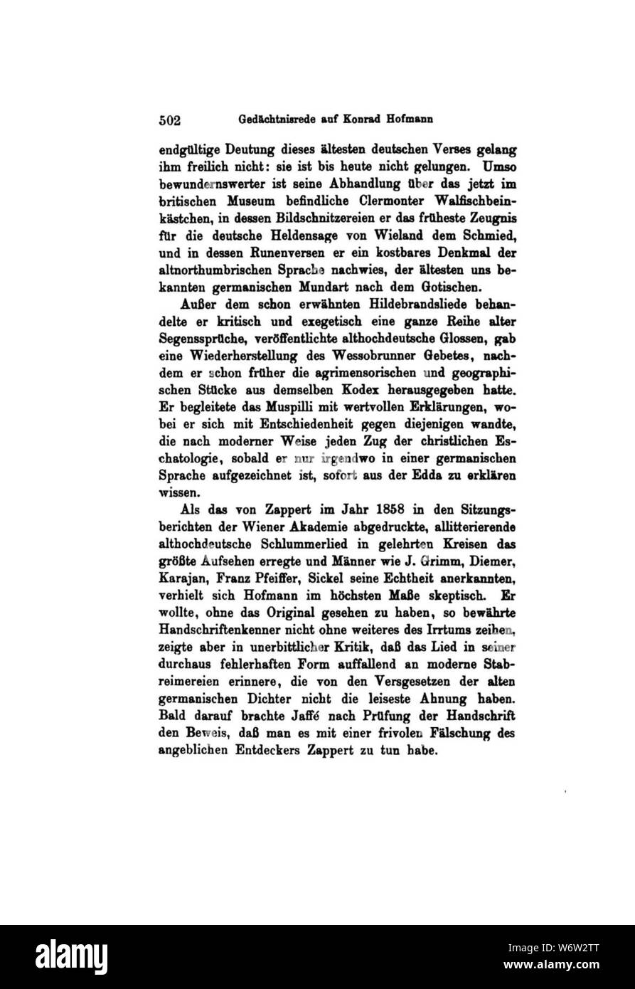 De Gesammelte Abhandlungen (Hertz W) 520. Stock Photo