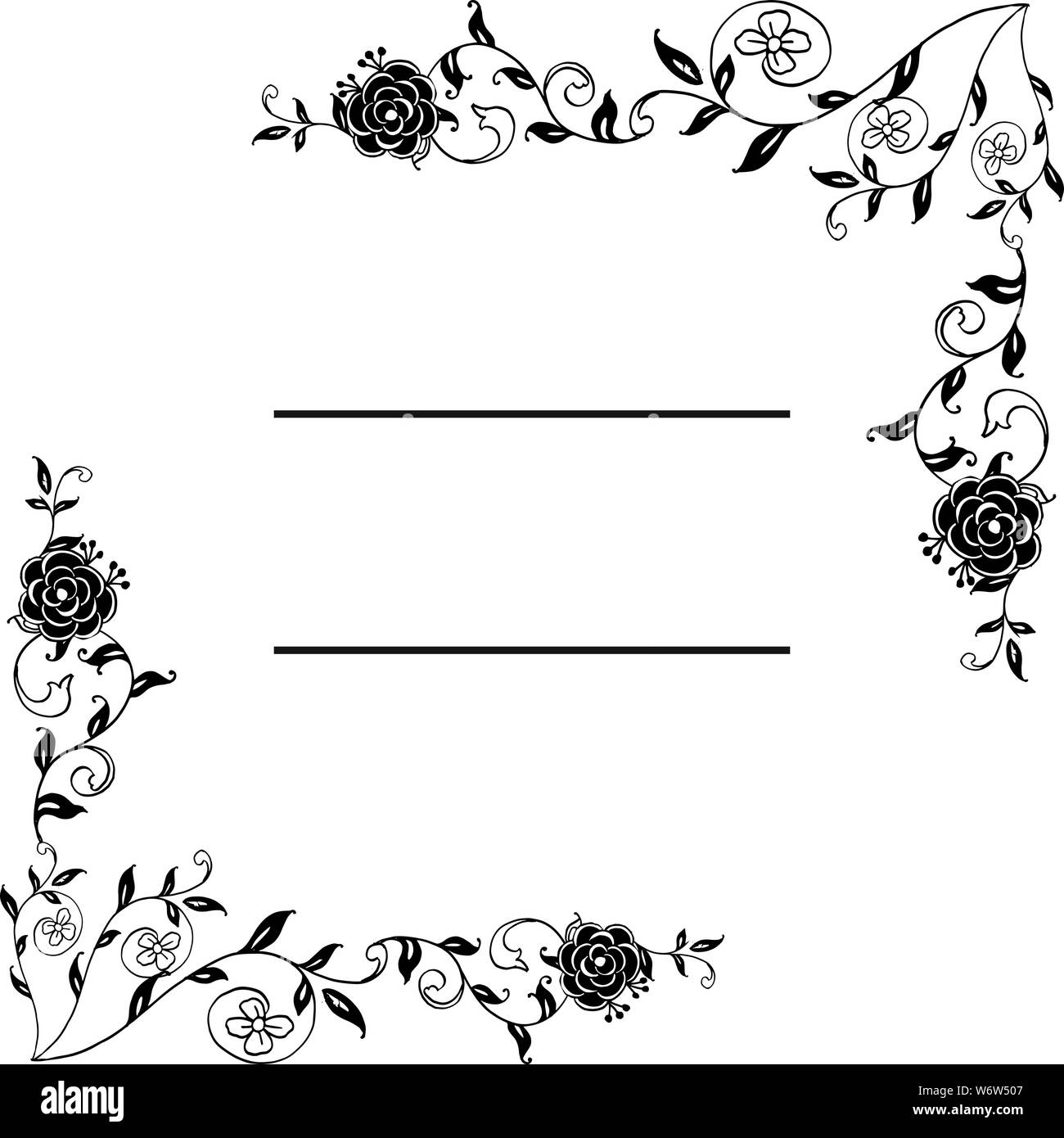 Wallpaper of various card, design abstract flower frame, isolated on a