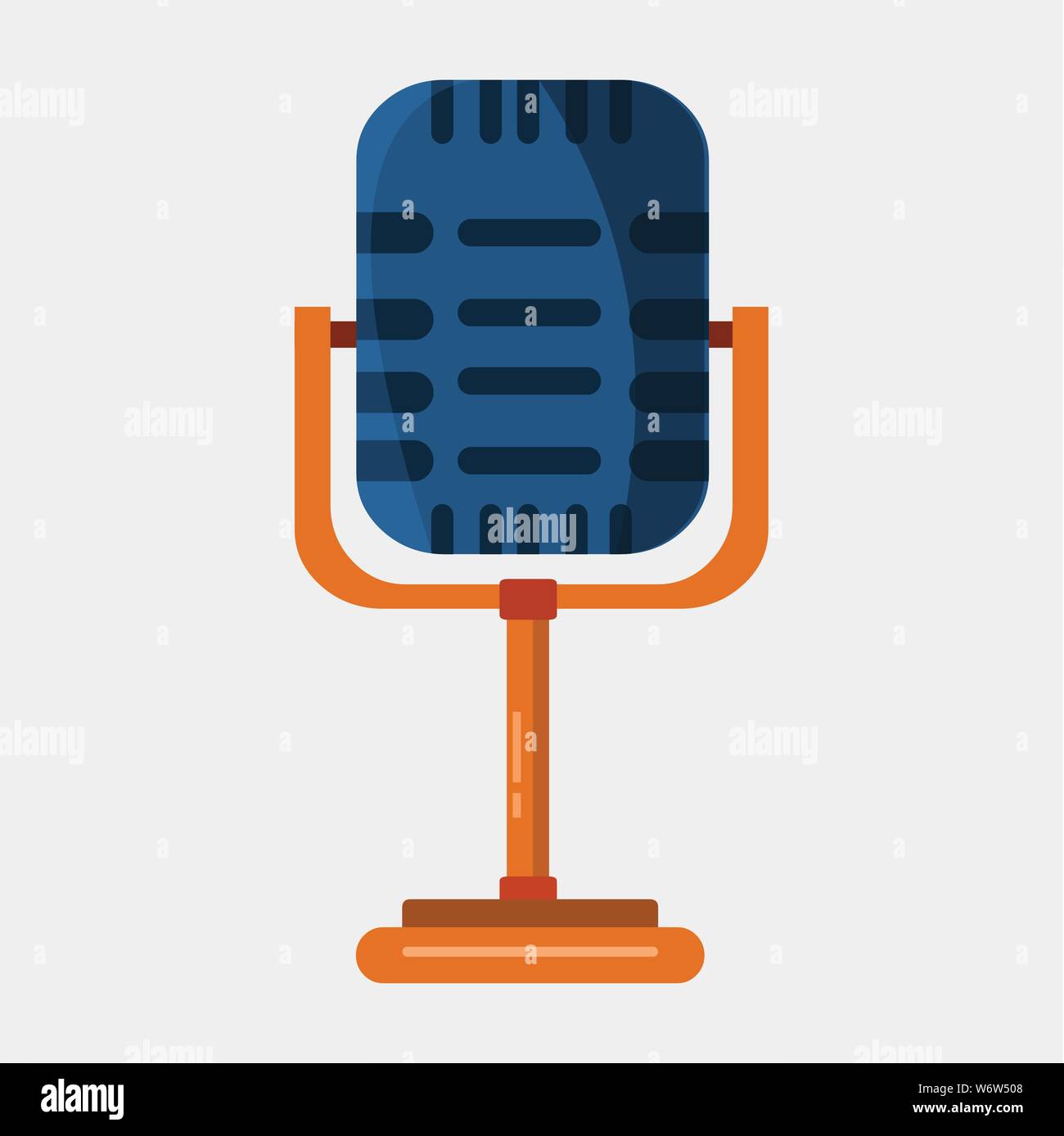 retro microphone on white background vector illustration Stock Vector
