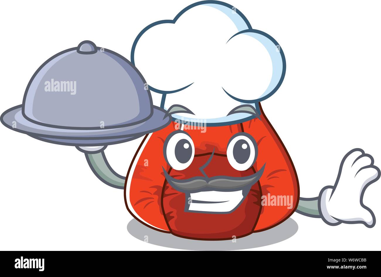 Chef With Food Cushion Stock Photos Chef With Food Cushion Stock