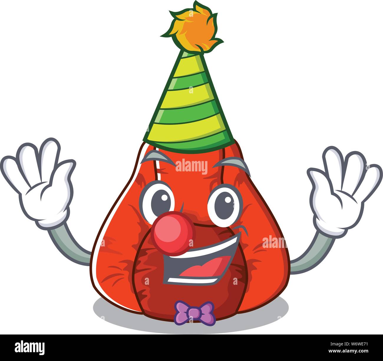 Clown bean bag chair isolated with mascot Stock Vector Image & Art Alamy