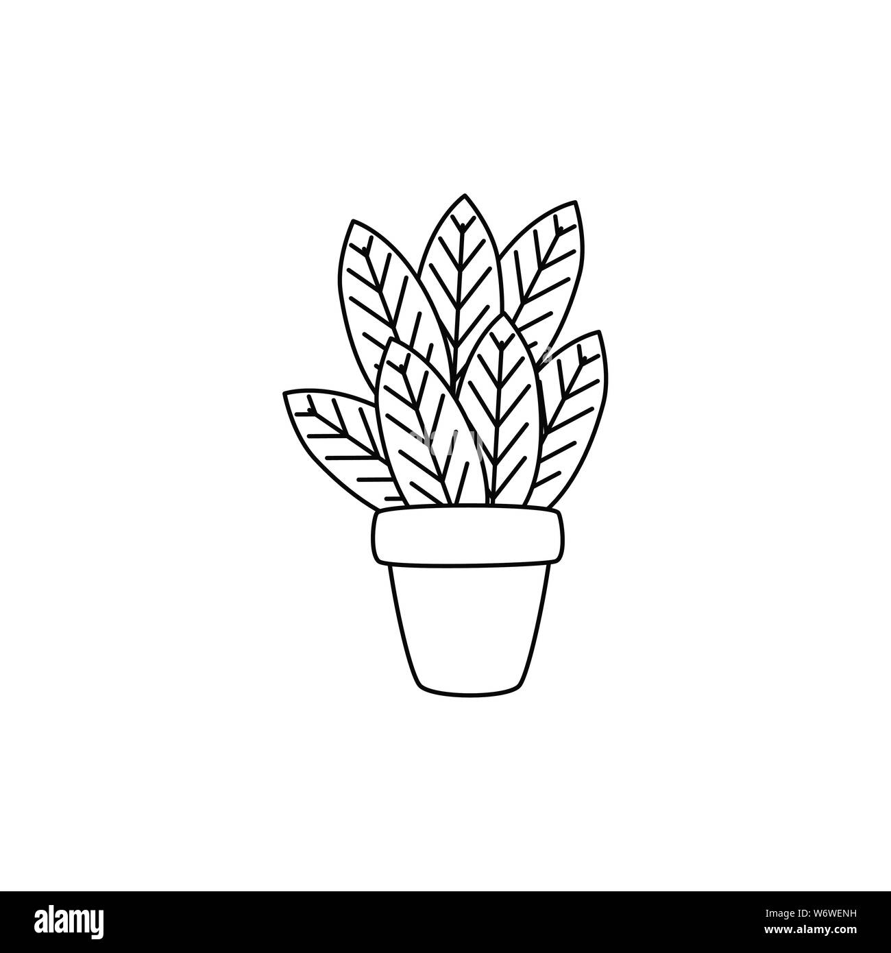 houseplant in pot natural icon Stock Vector Image & Art - Alamy