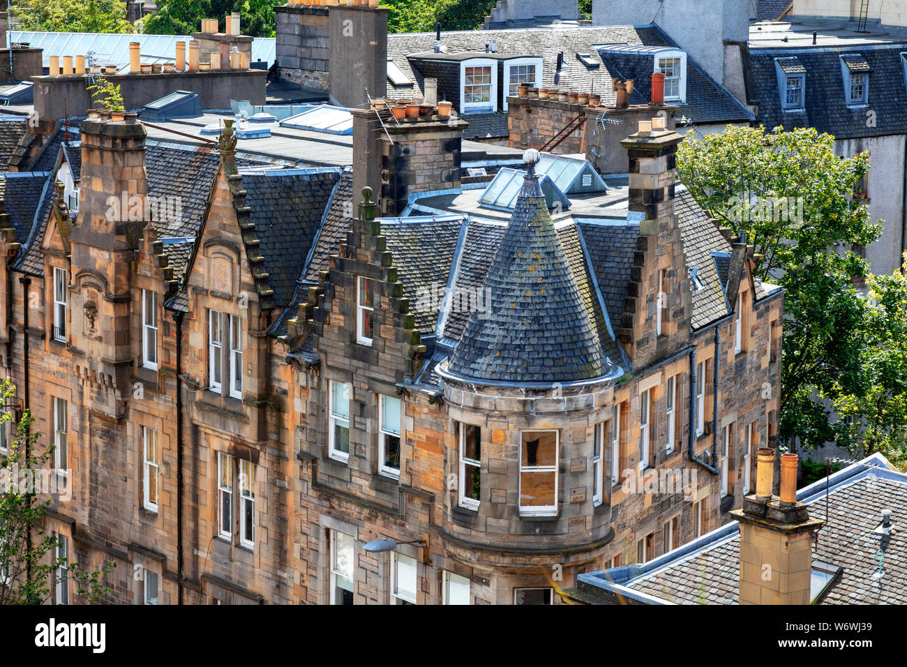 View of the Old Town, Edinburgh, Lothian, Scotland, United Kingdom Stock Photo