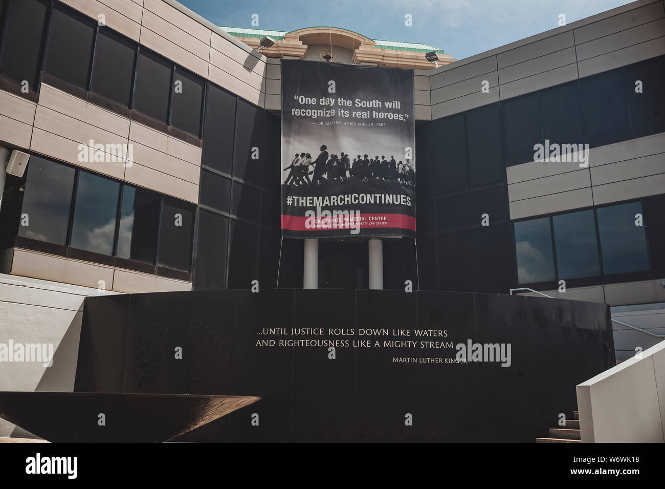 A photograph of outside The Civil Rights Memorial located in the ...