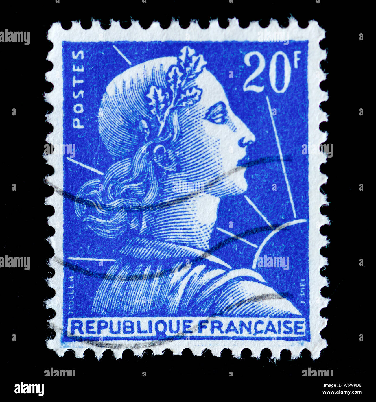 France Postage Stamp Marianne Stock Photo Alamy