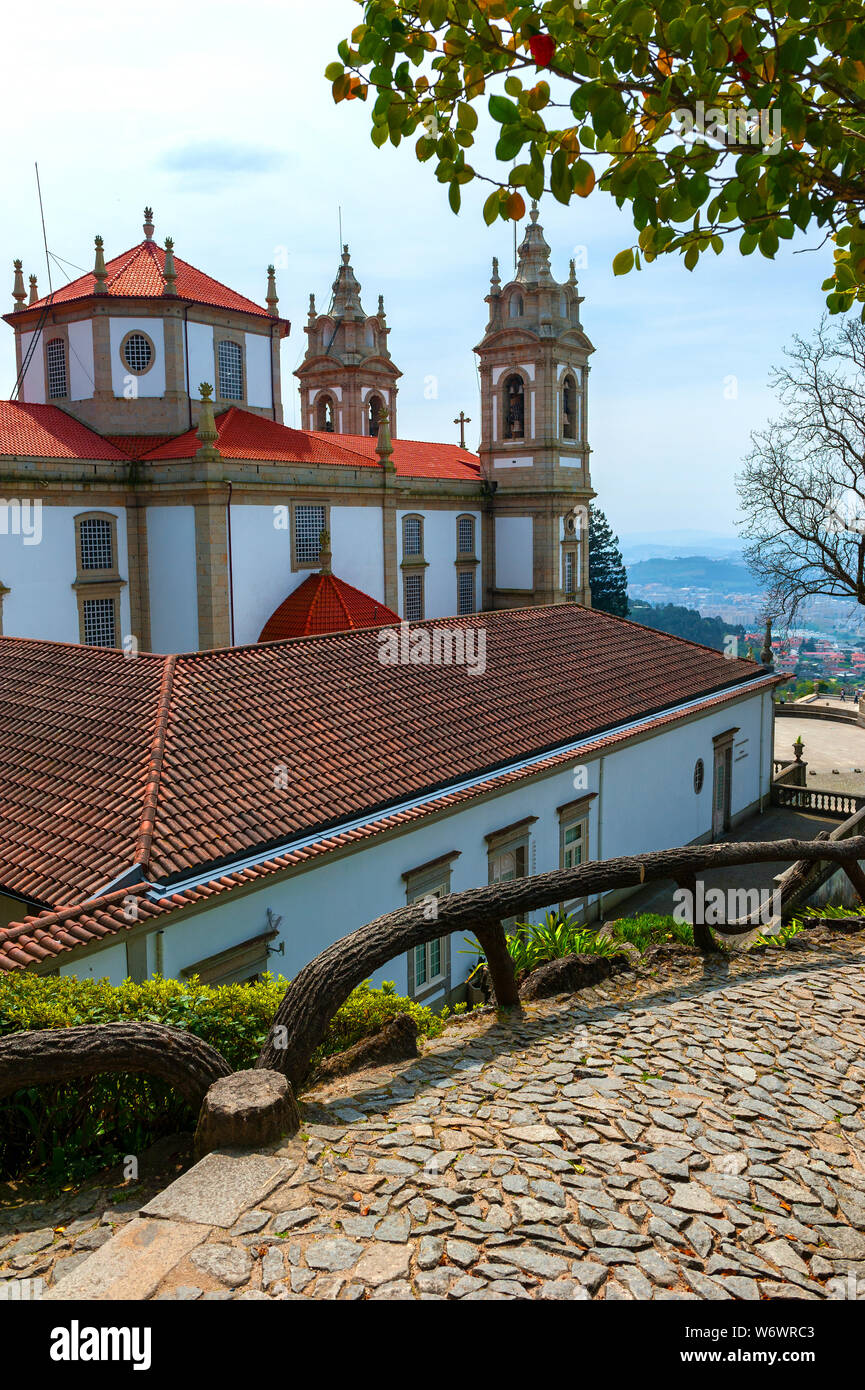 In the park of Bom Jesus do Monte cathedral. Portugal Stock Photo