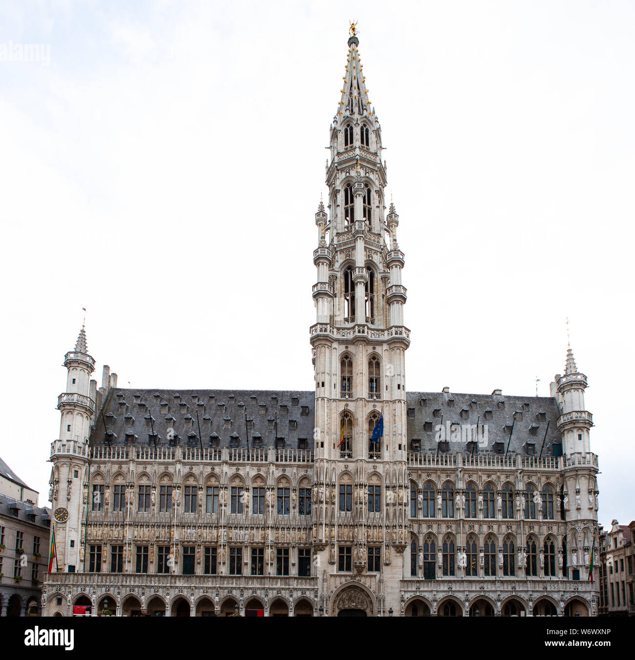 Grand Place, Market Square with Brussels Town Hall, Brussels, Belgium Stock Photo