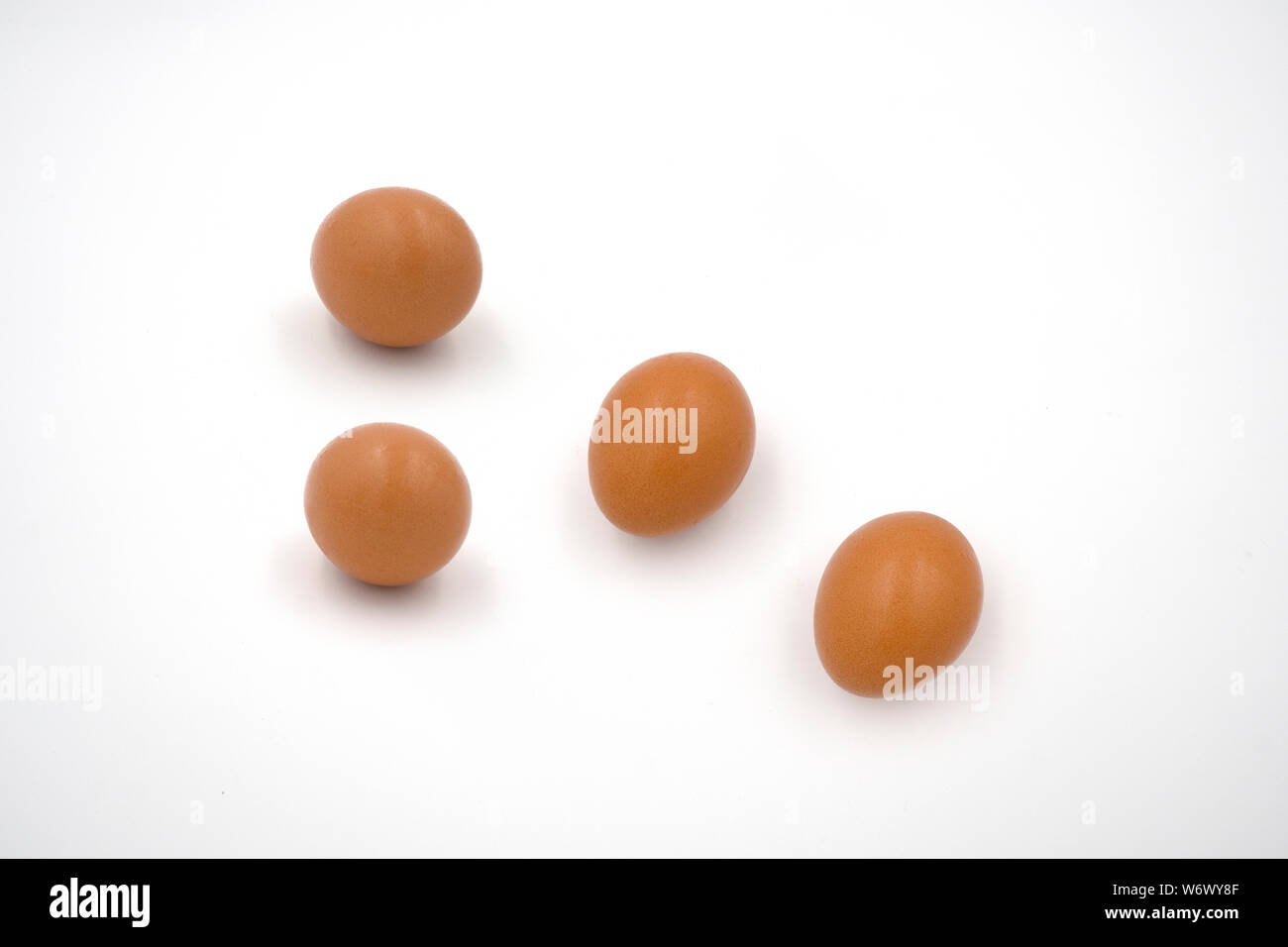 Fresh eggs isolated on white background Stock Photo