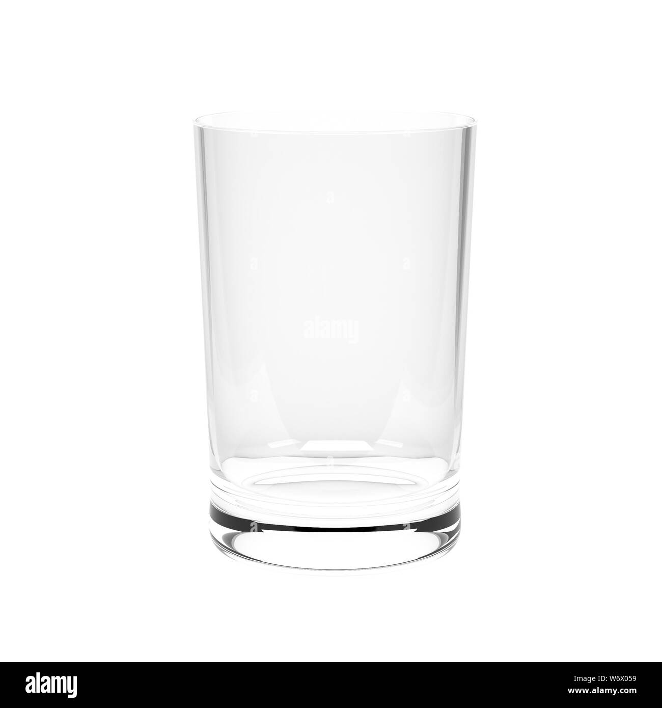 Water glass. 3d rendering illustration isolated on white background ...