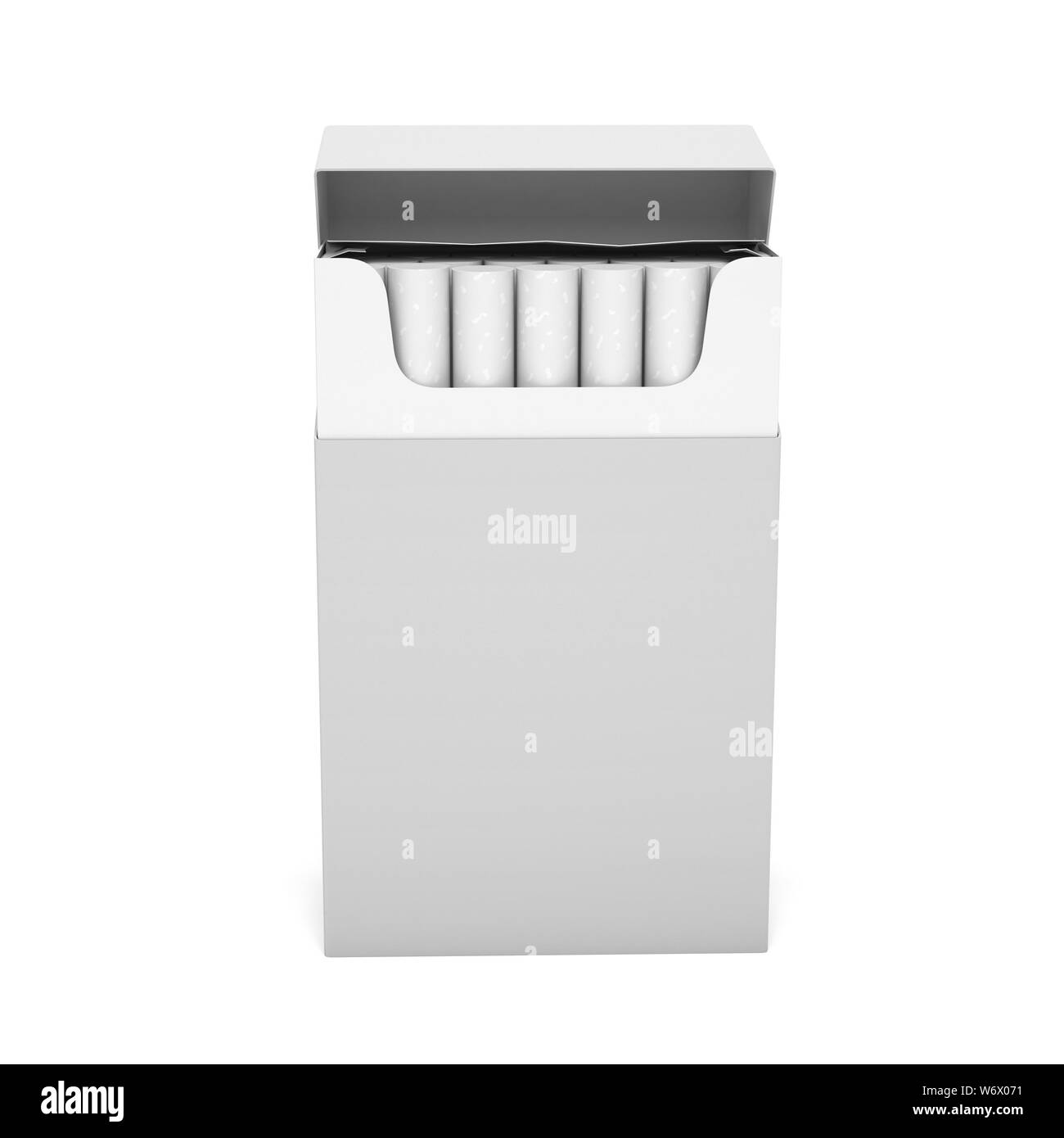 White pack of cigarettes. With white filter Stock Photo