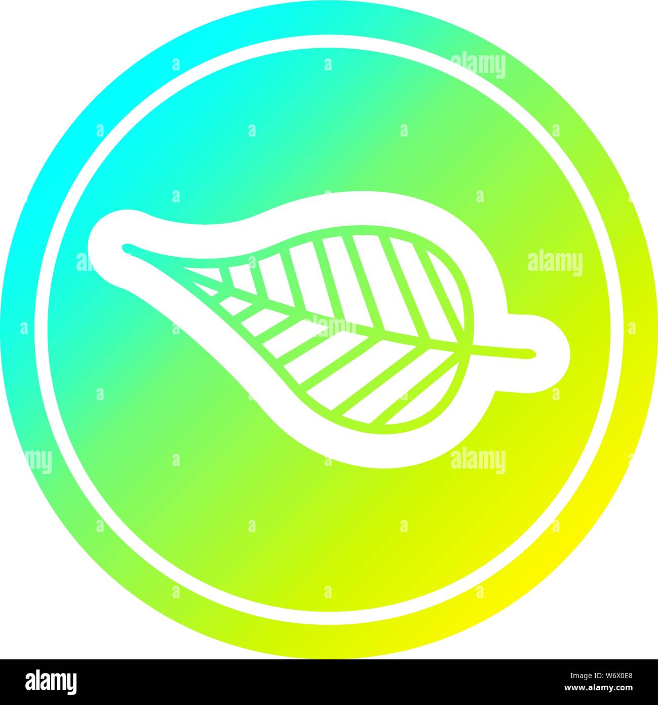 natural leaf circular icon with cool gradient finish Stock Vector Image ...
