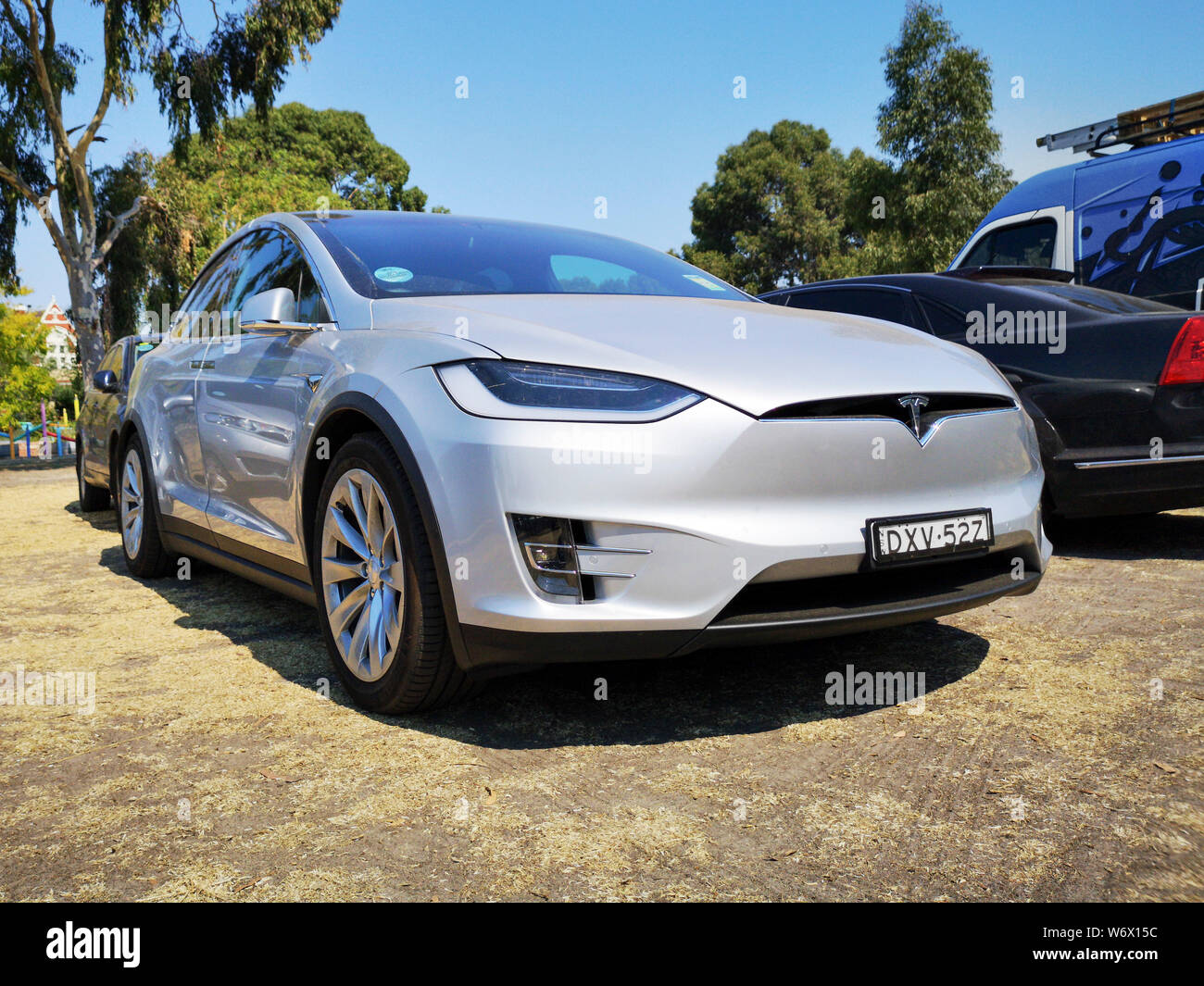 Melbourne Australia March 17 2019 Tesla Model S Parked