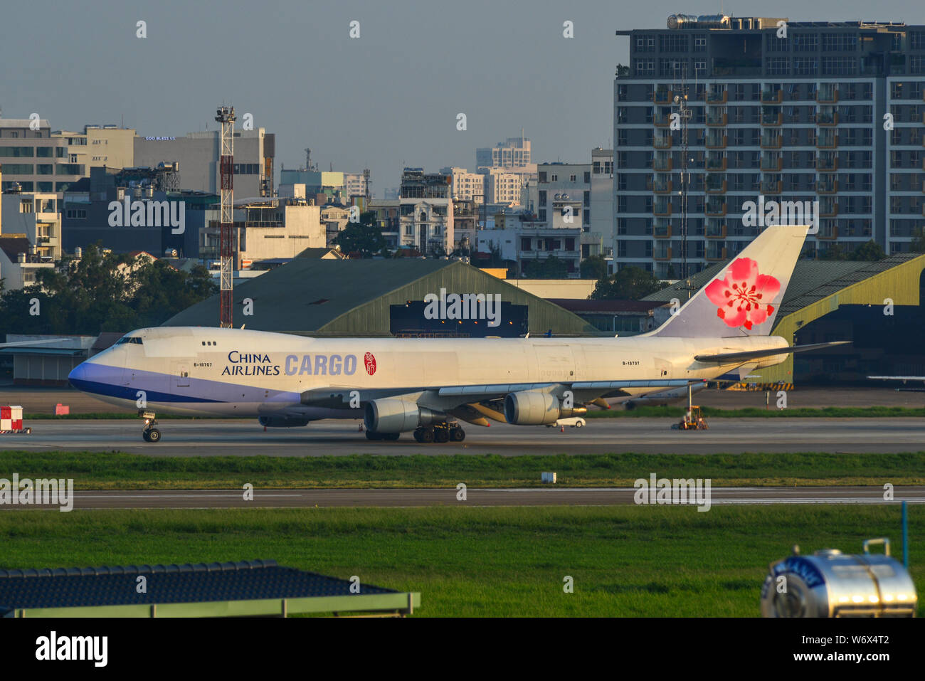 Saigon, Vietnam - Jul 10, 2019. B-18707 China Airlines Boeing 747-400F ...
