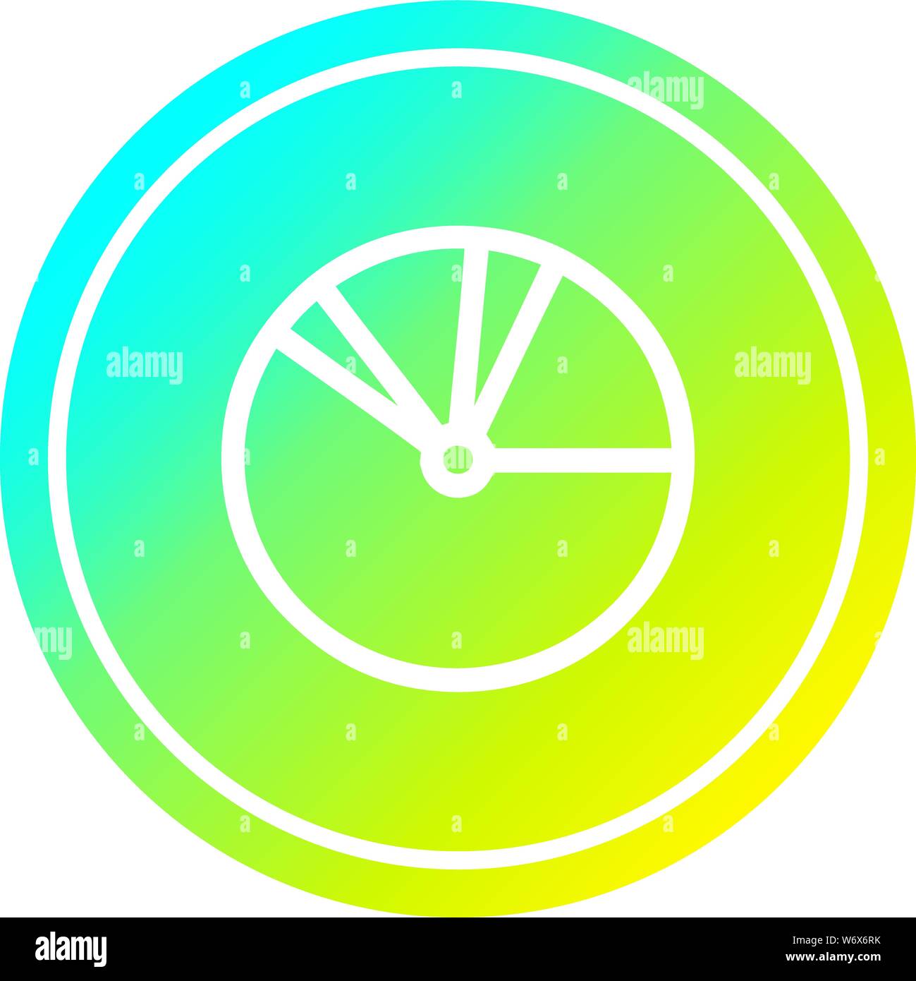 pie chart circular icon with cool gradient finish Stock Vector Image ...