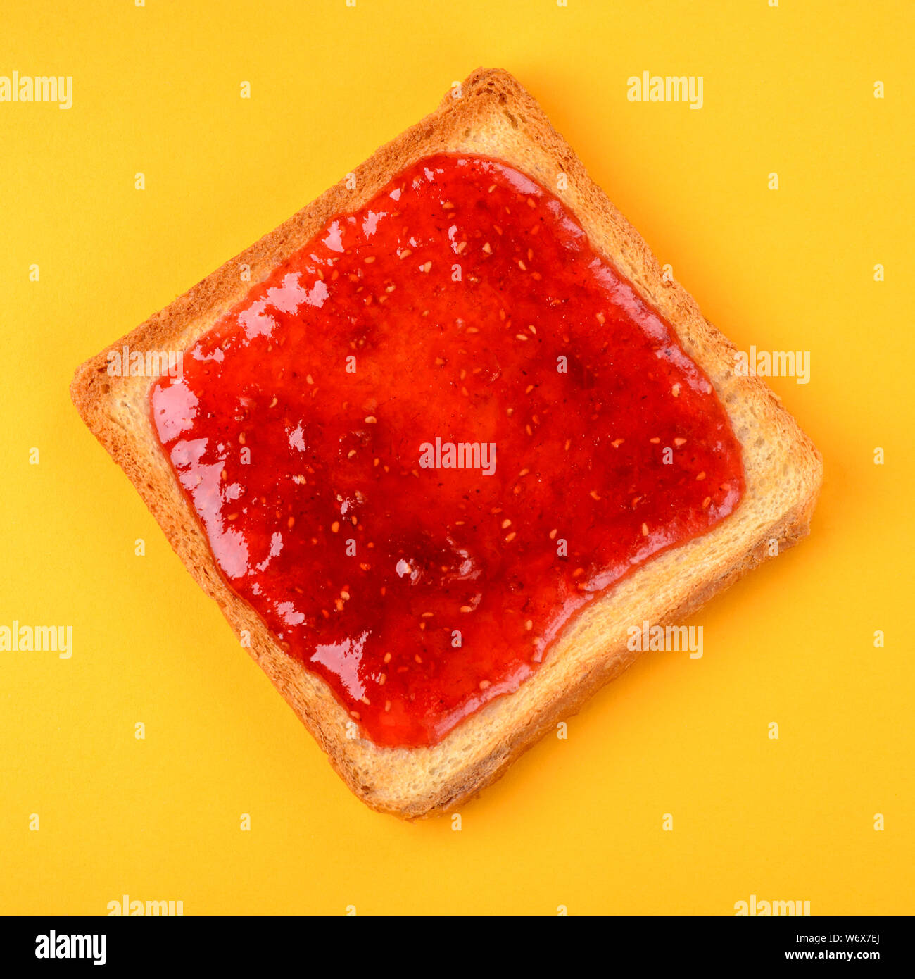 Toast with raspberry jam Stock Photo Alamy