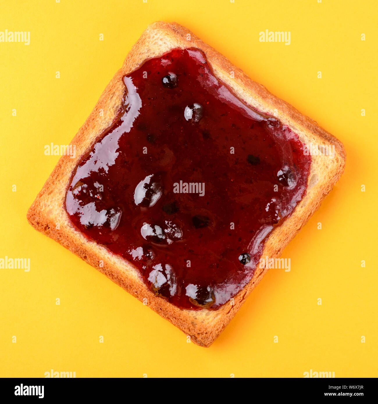 Toast with blueberry jam Stock Photo Alamy