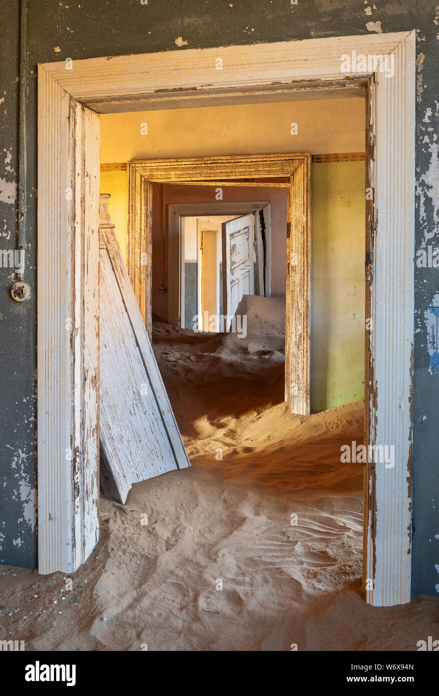 The Abandoned Mining Town of Kolmanskop, Namibia. Stock Photo