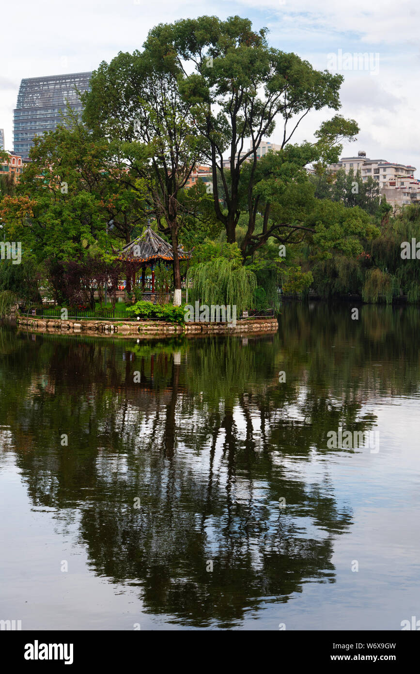 Green lake in Kunming the capital of Yunnan province of China Stock Photo