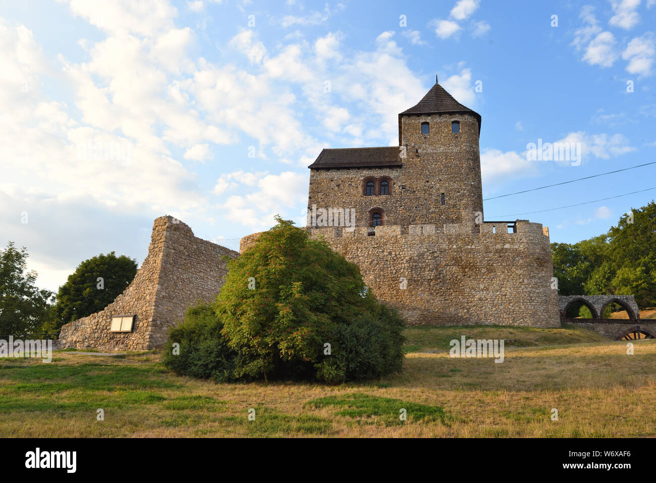 Medieval Bedzin Castle in southern Poland. The stone fortification dates to the 14th century. Europe Stock Photo