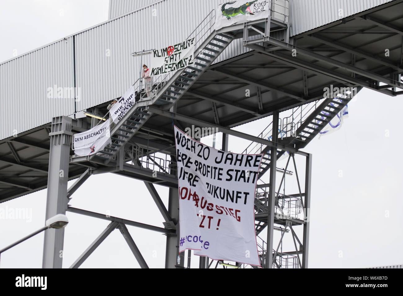 Mannheim Germany 3rd August 2019 A Large Banner Flies From The