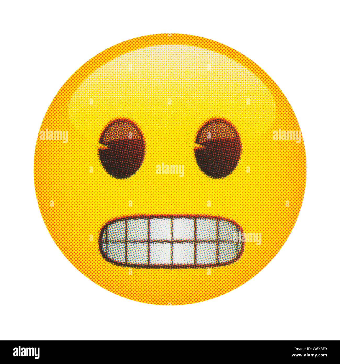Grimacing face emoticon Stock Photo Alamy