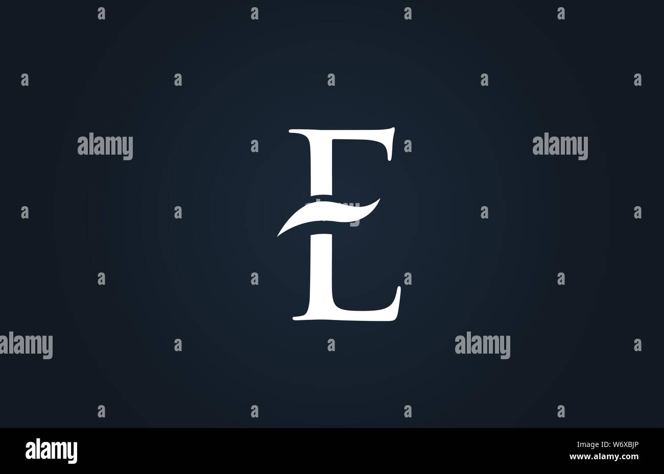white blue alphabet letter E logo design suitable for a company or ...